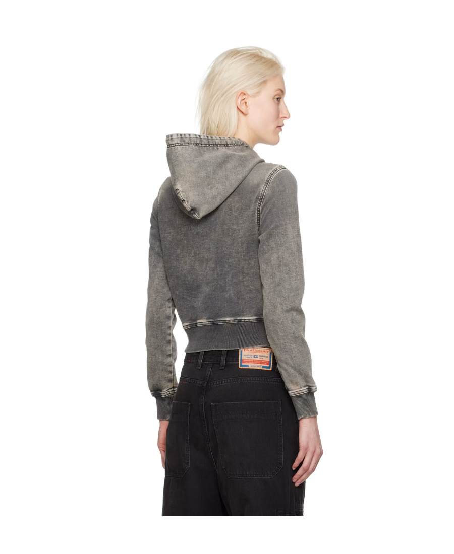 Diesel D-angy Hooded Sweater In Black