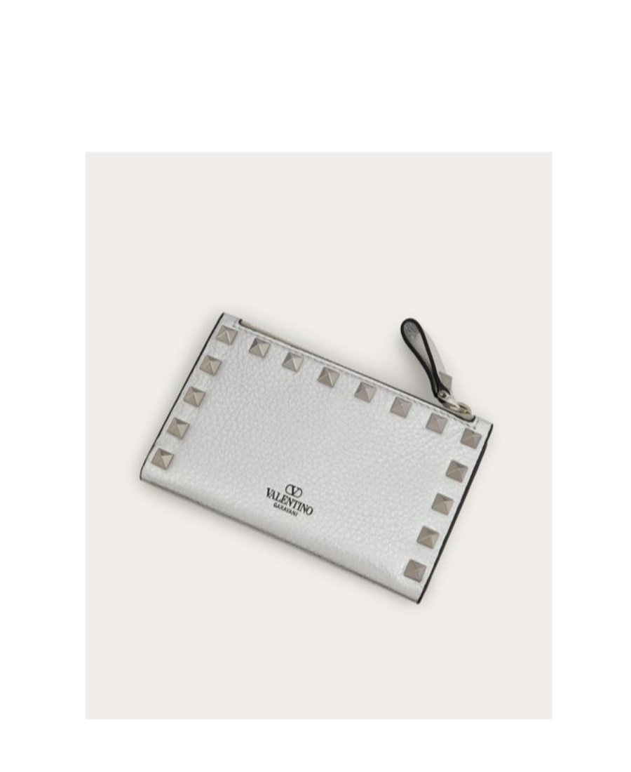 Valentino Rockstud Garavani Rockstud French Wallet In White