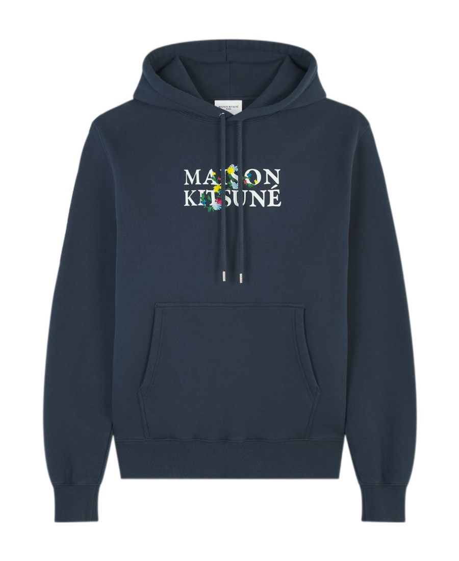 Maison Kitsuné Man Sweatshirt Navy Size Xl Cotton In Blue
