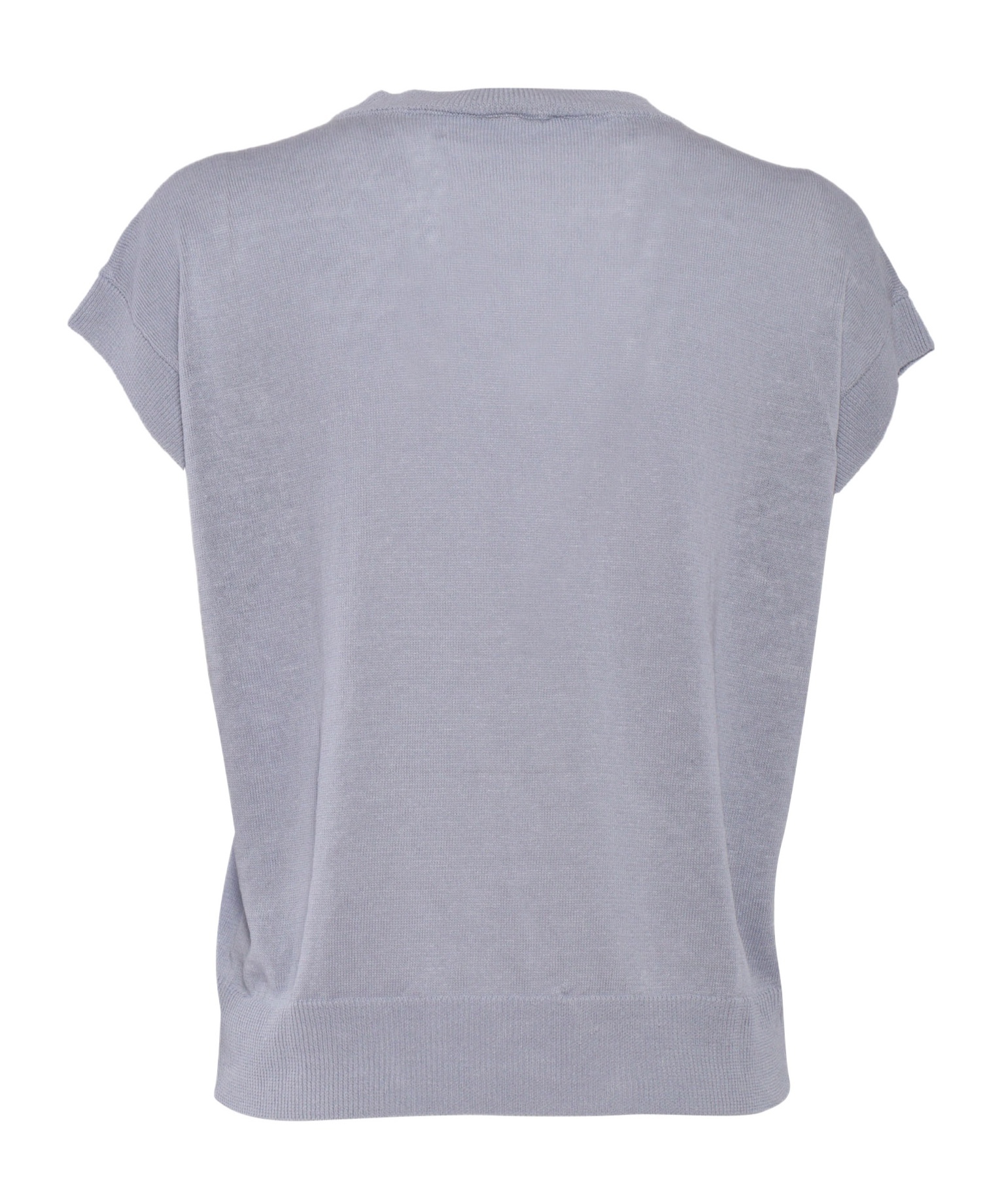 Shop Peserico Short-sleeved Sweater In Gray