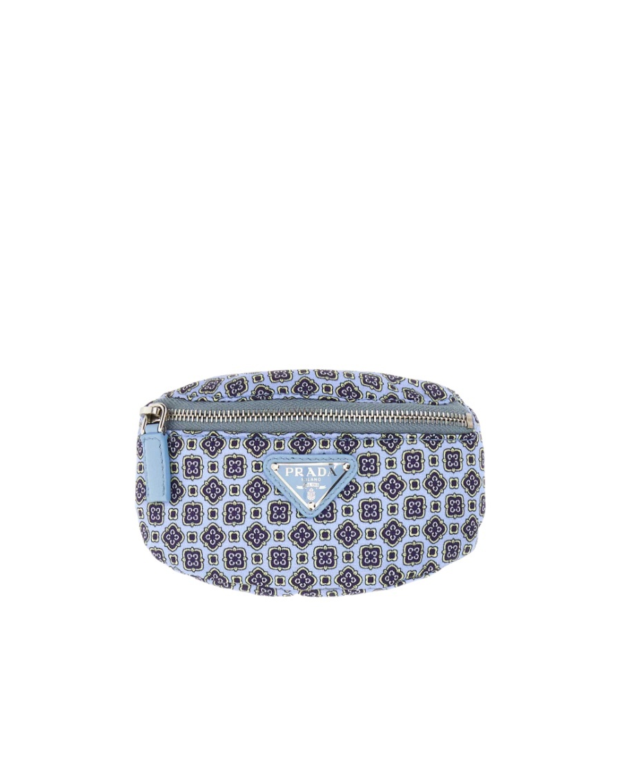 Prada Printed Purse In Blue