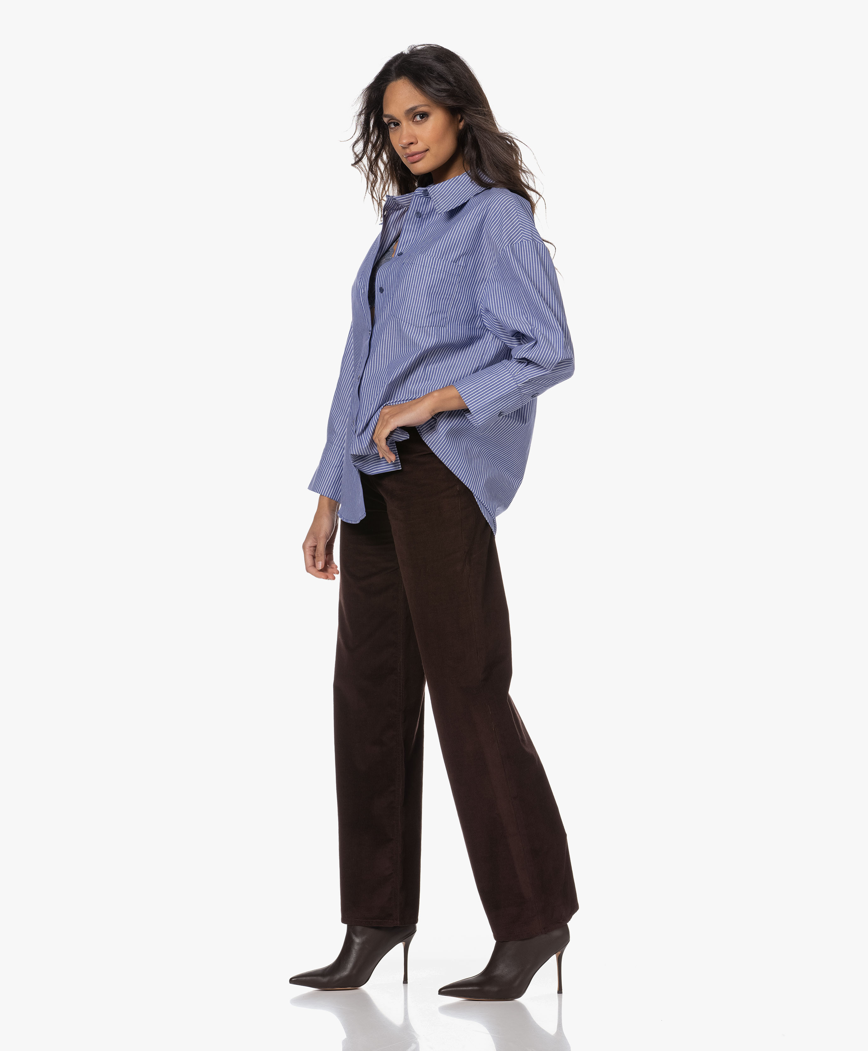 Shop Anine Bing Striped Shirt