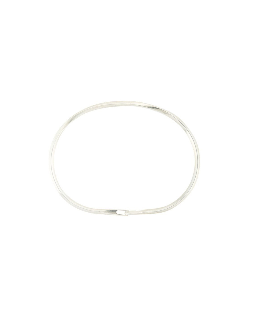 Werkstatt:münchen Thin Hook Bracelet In White