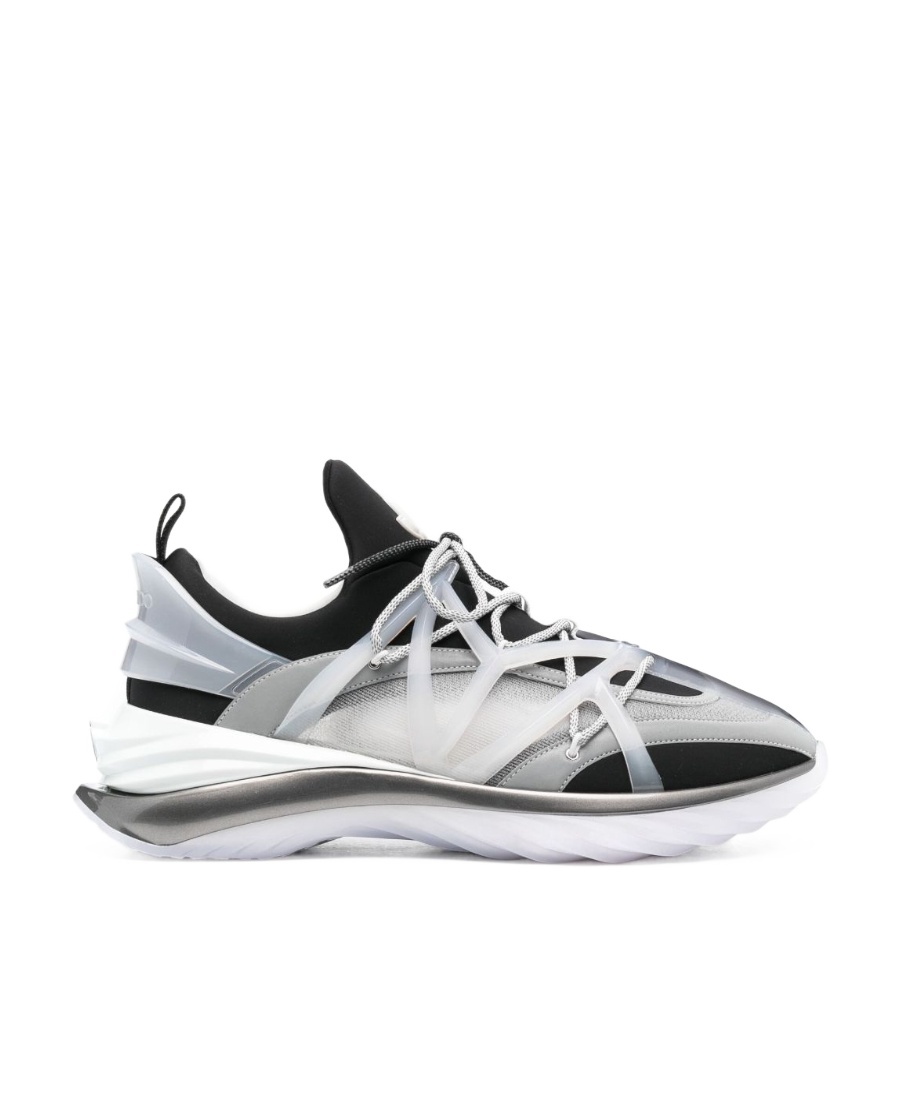 Jimmy Choo Cosmos/m Low-top Panelled Sneakers In White
