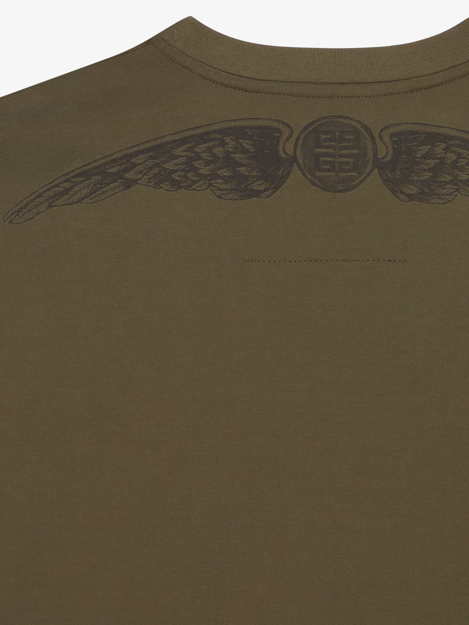 Givenchy Wings-print Crewneck T-shirt In Green