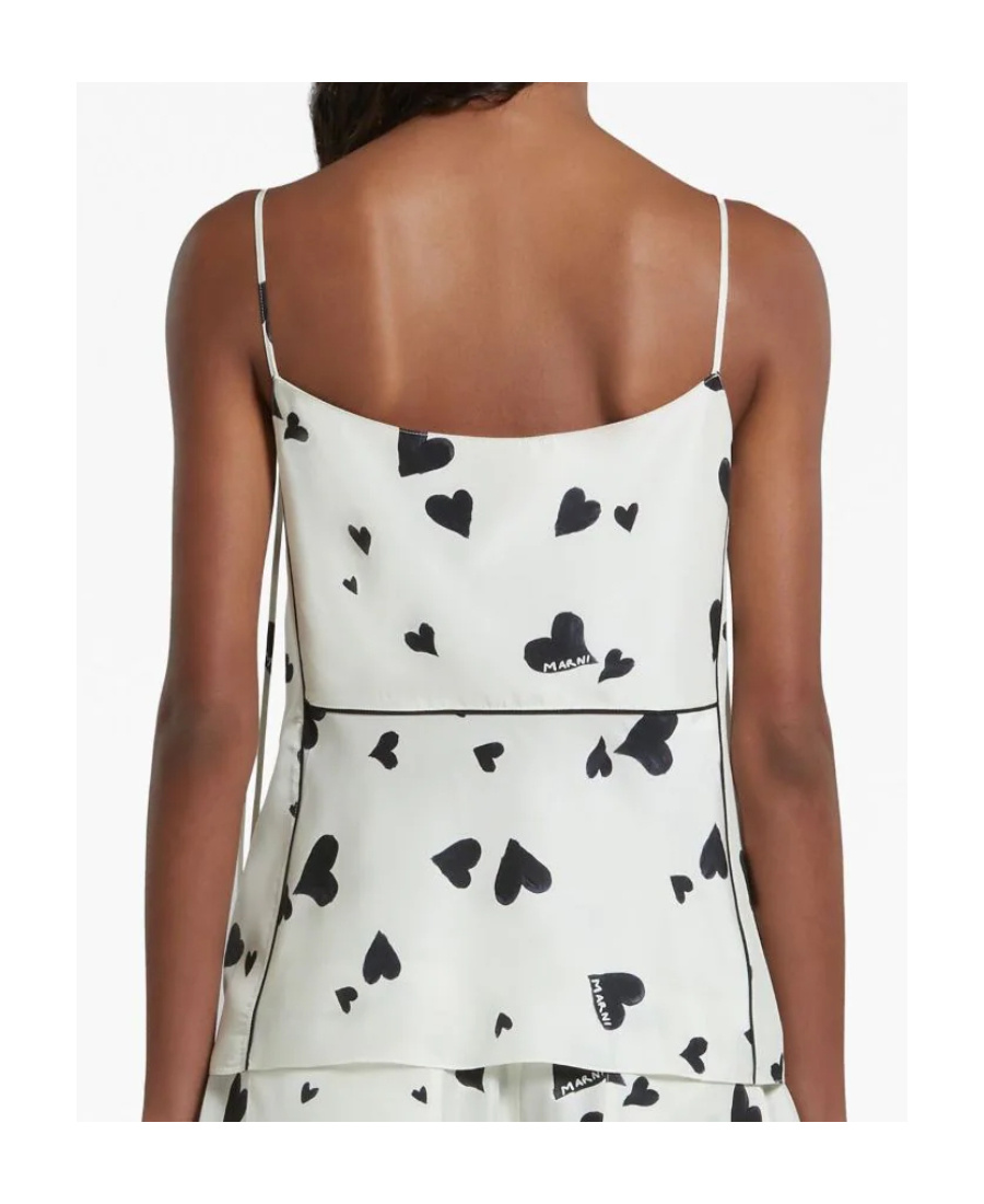 Marni Printed Top In White