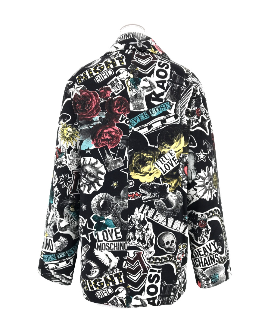 Moschino Zipper Casual Jacket In Black