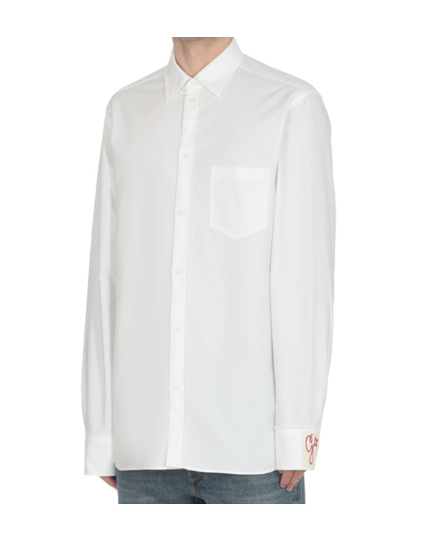 Golden Goose Button-up Oxford Shirt In White