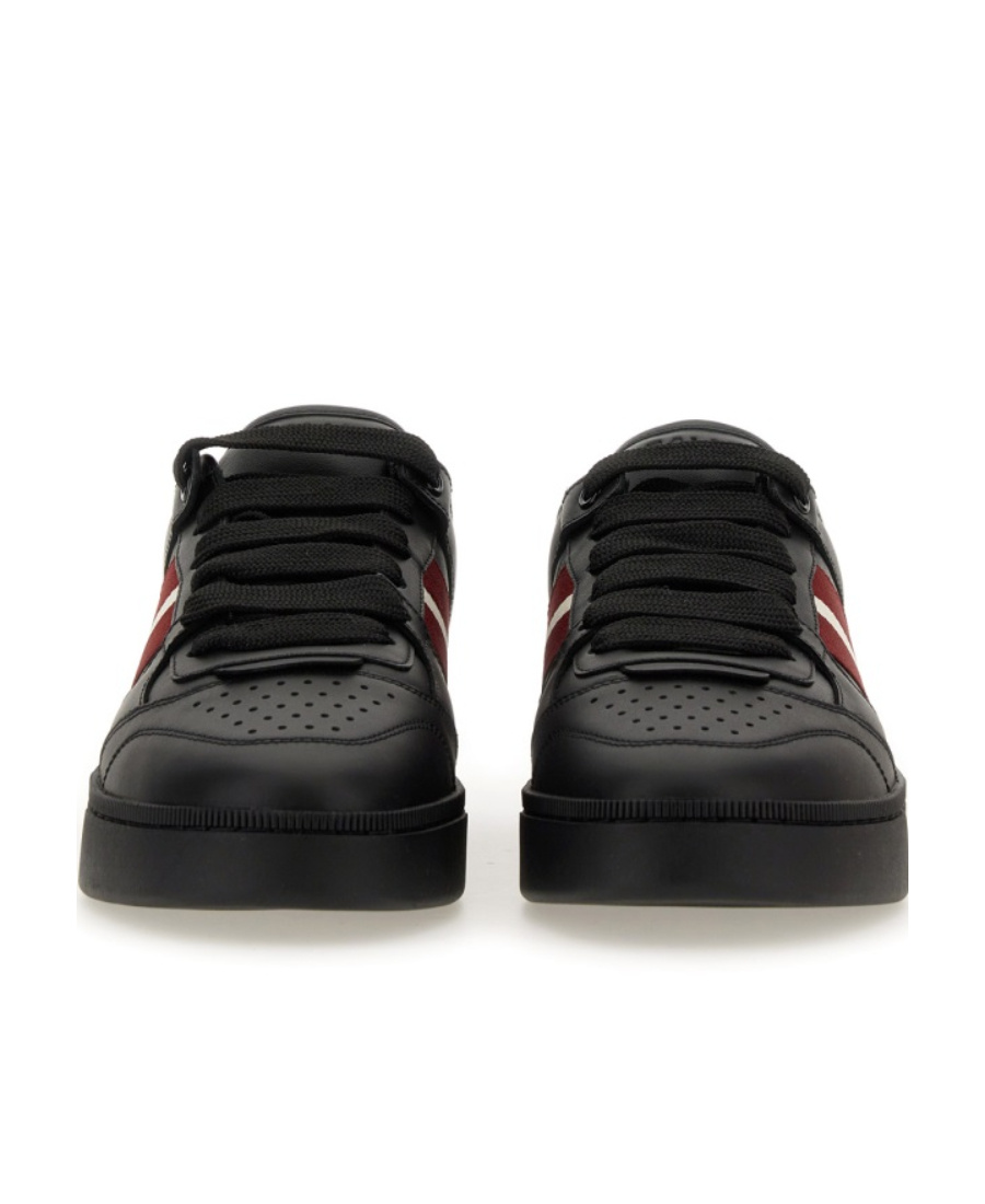 Shop Bally Round-toe Lace-up Sneakers In Black