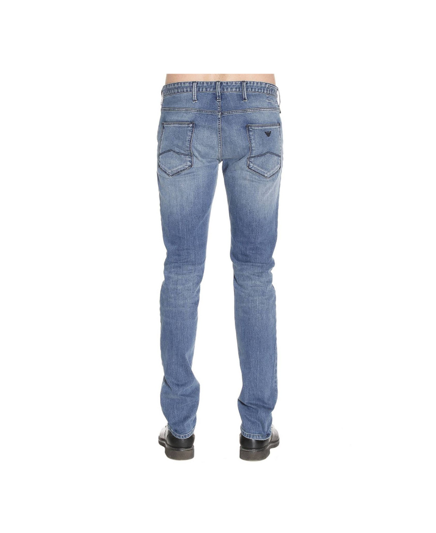 Armani Jeans Label Jeans In Blue