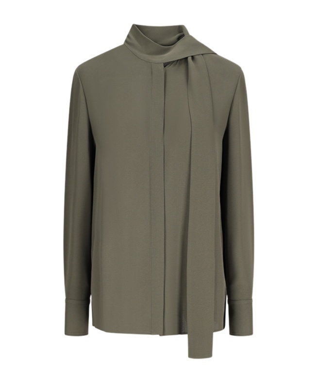 Valentino Long-sleeved Shirt In Green