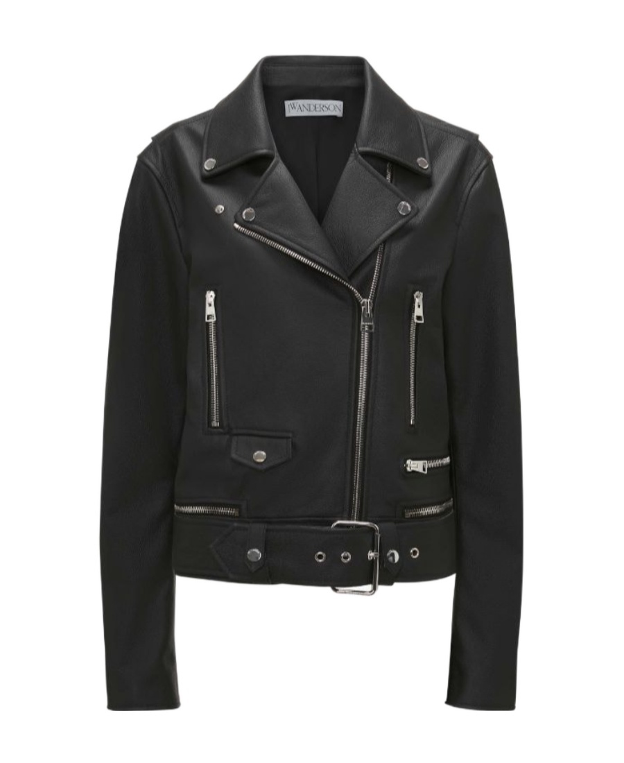 Jw Anderson Bikerjacke Aus Leder In Black