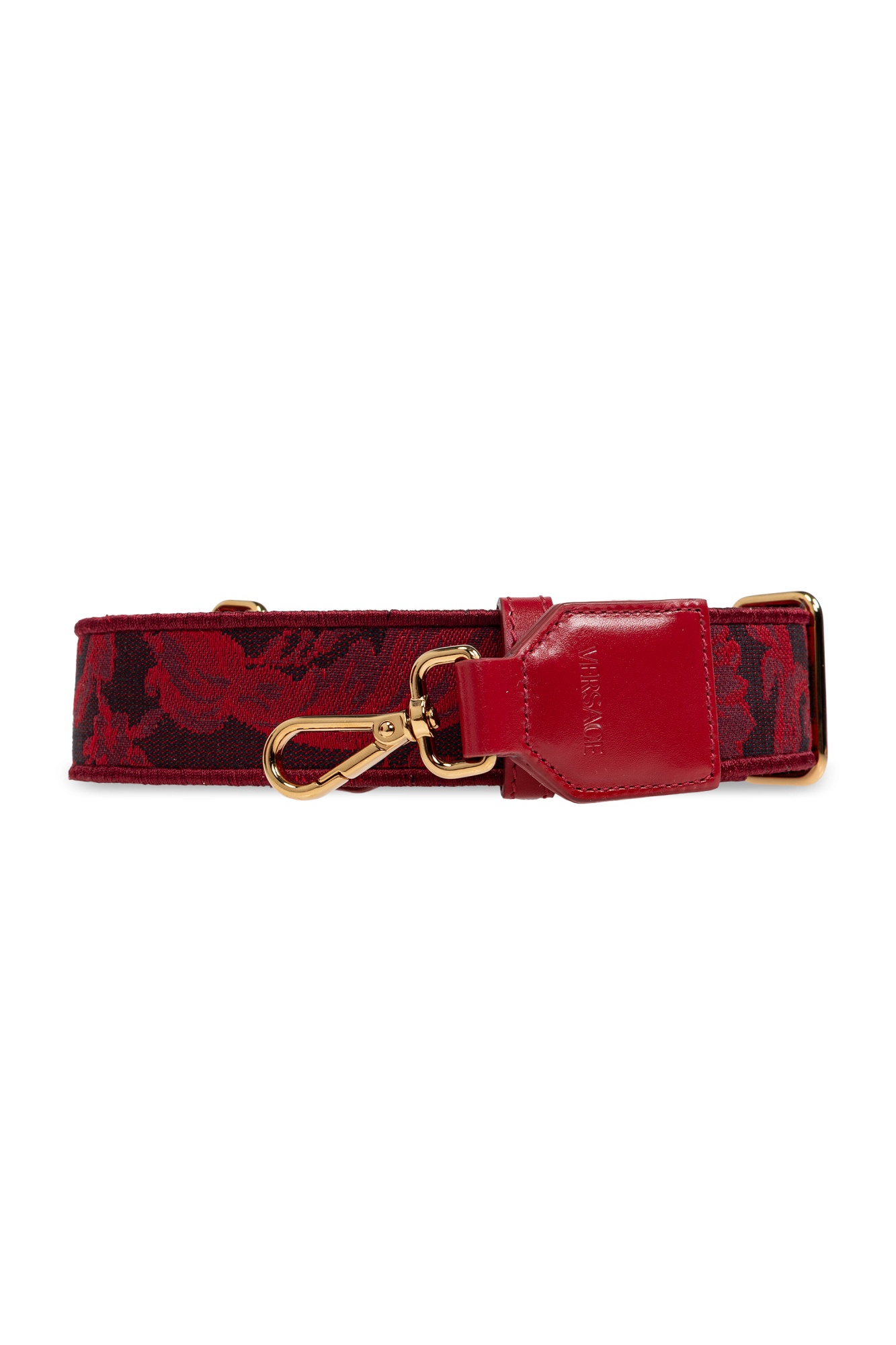 Versace Double Handle Shoulder Bag In Red