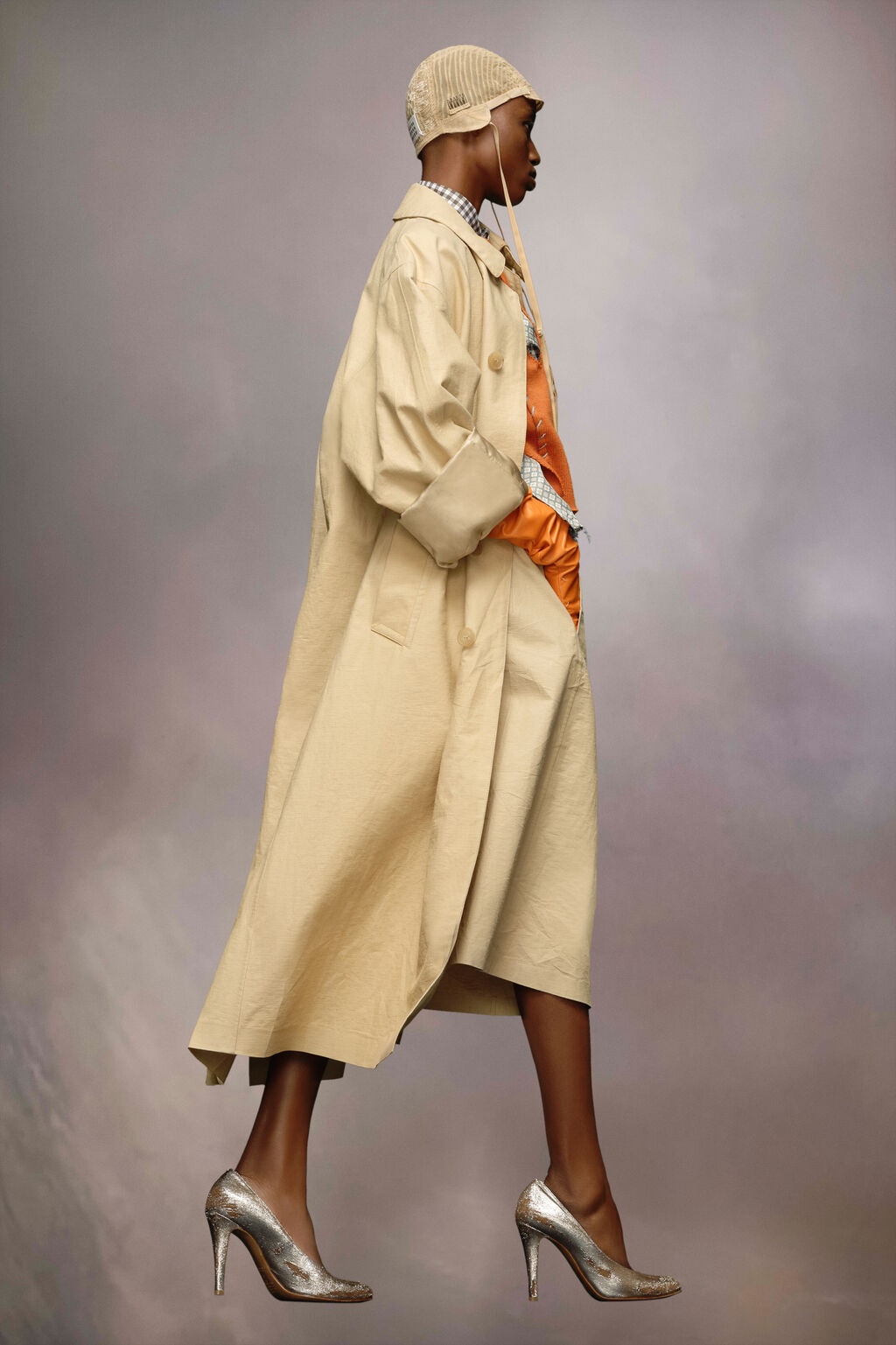 MAISON MARGIELA MAISON MARGIELA SINGLE-BREASTED MIDI TRENCH COAT