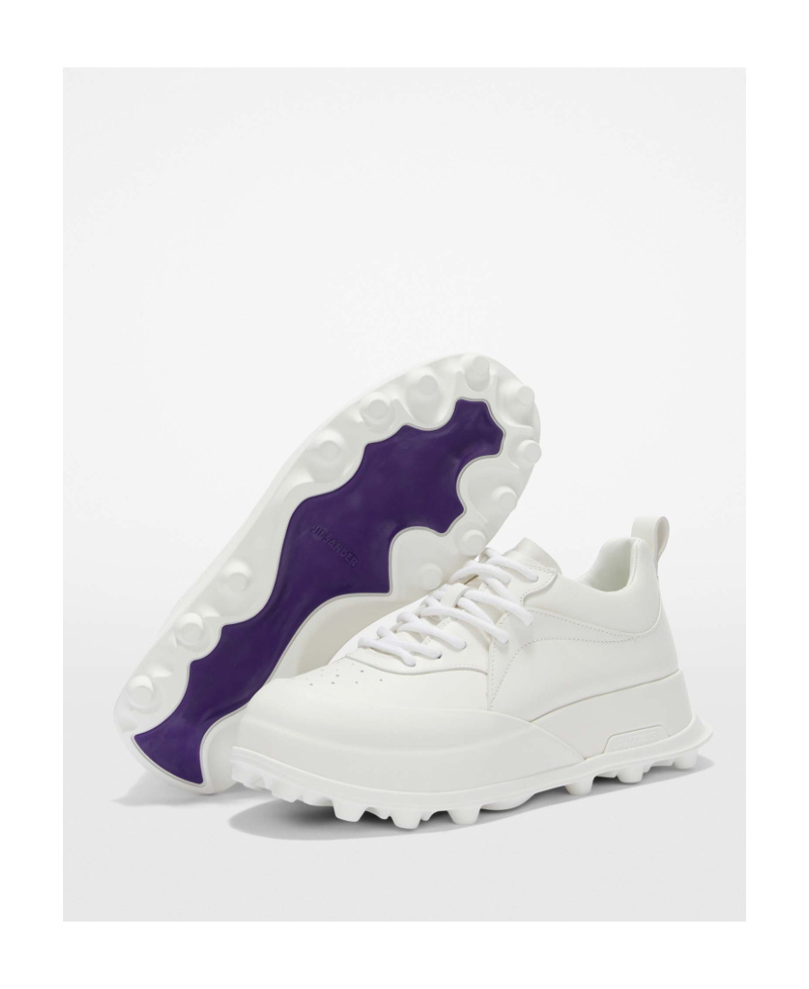 Shop Jil Sander Orb Sneakers In White