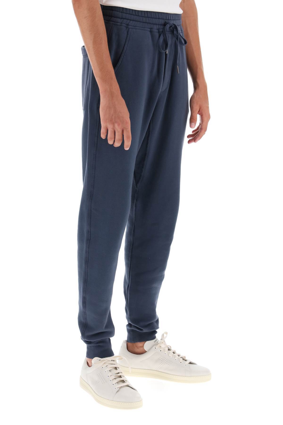 Tom Ford Cotton Track Pants In Blue