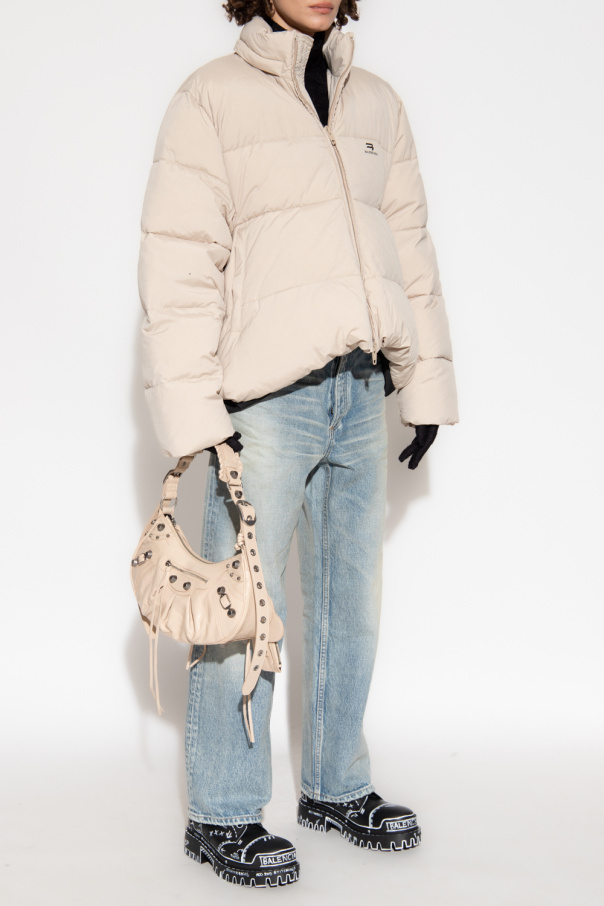 BALENCIAGA C-SHAPE LOGO-PRINT PUFFER JACKET