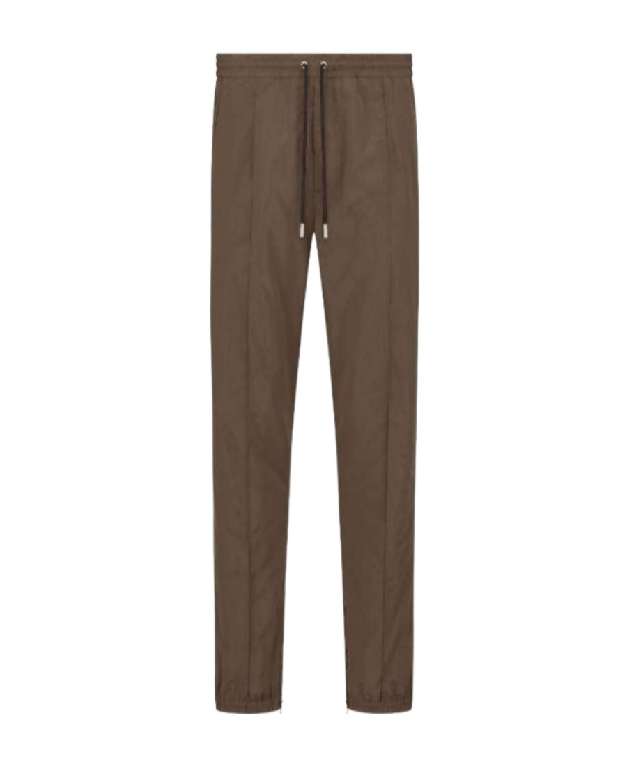 Dior Homme Drawstring Straight Leg Pants In Brown