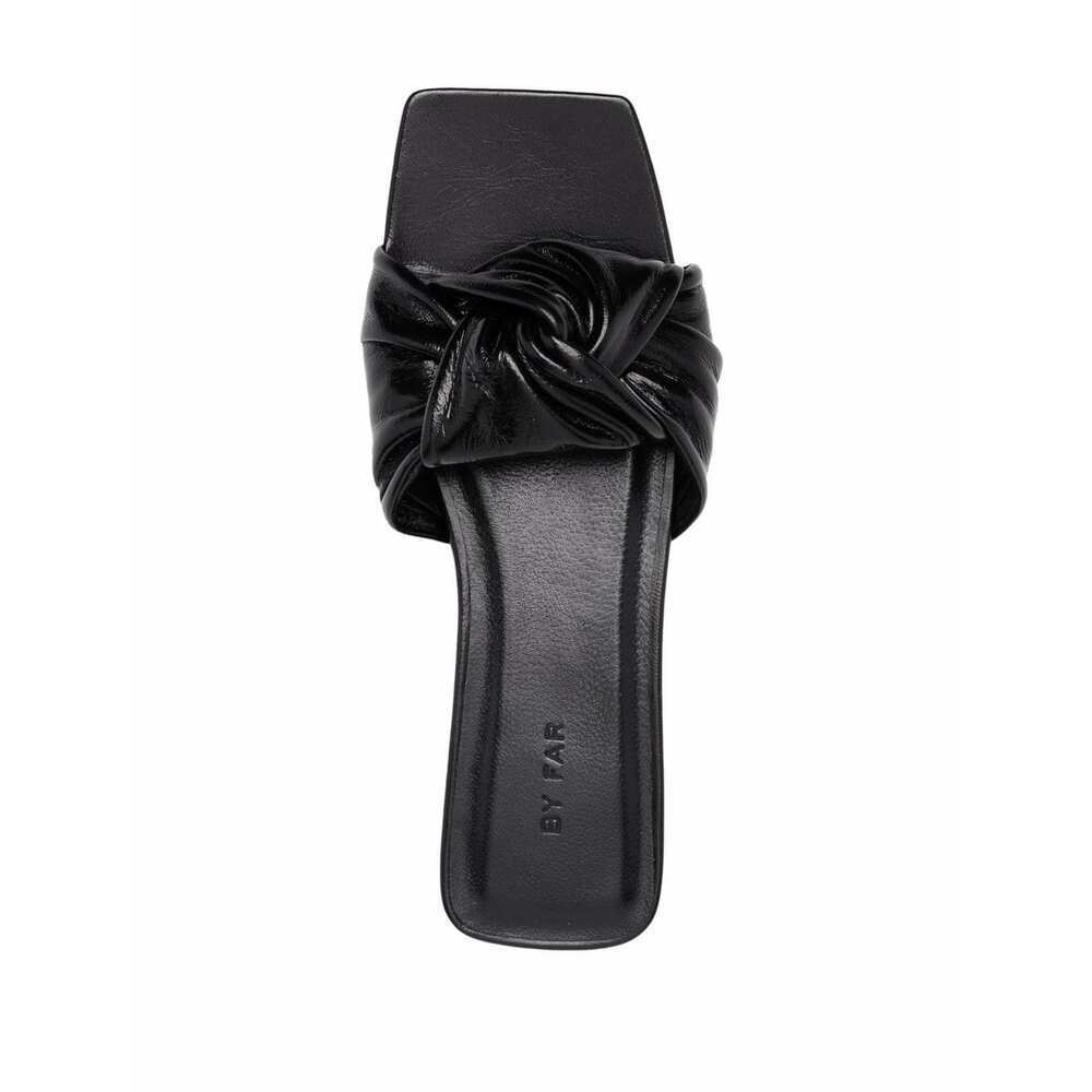 By Far Tied Detail Sandals In Black