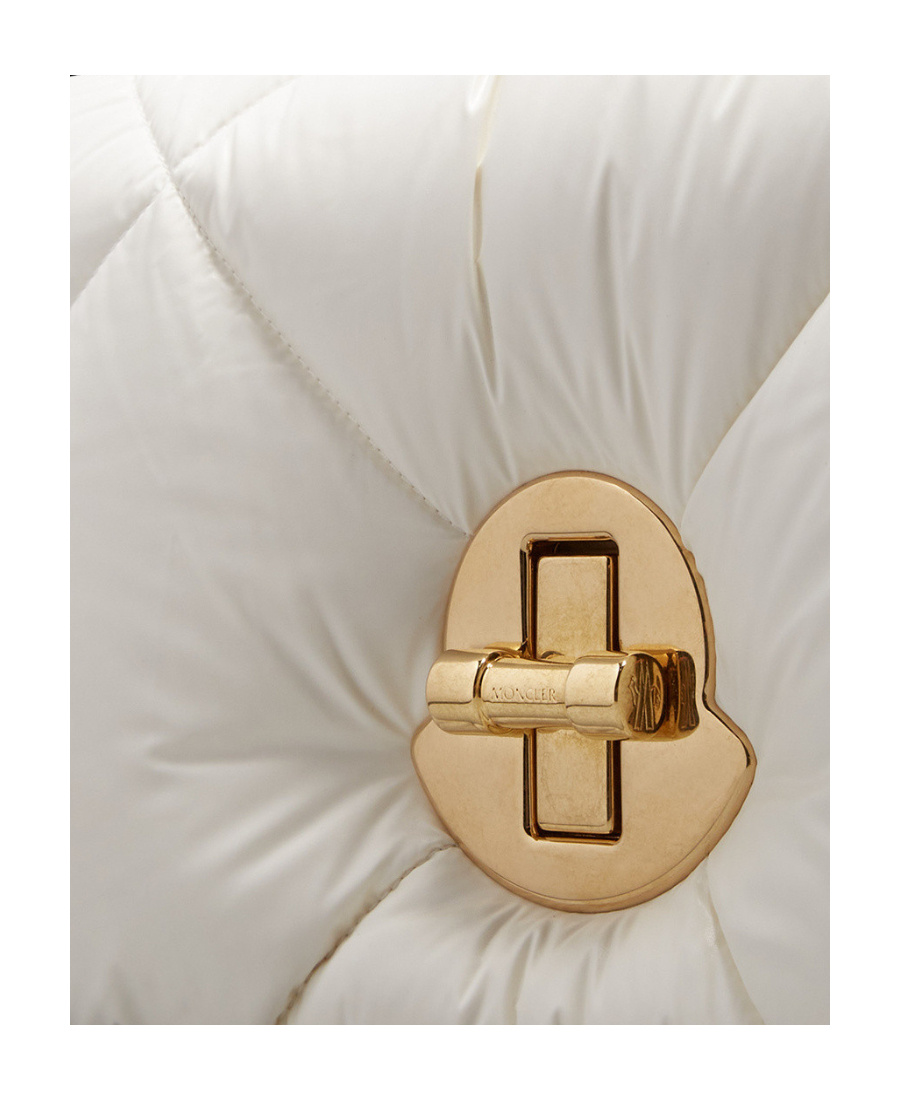 Moncler Puf Quilted Shoulder Bag In White