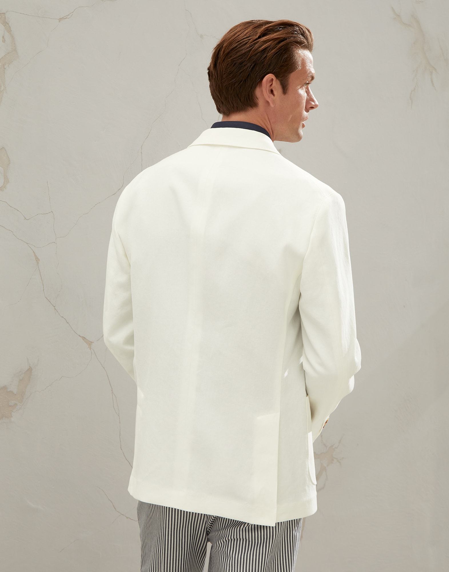 Brunello Cucinelli Single-breasted Fitted Blazer In White