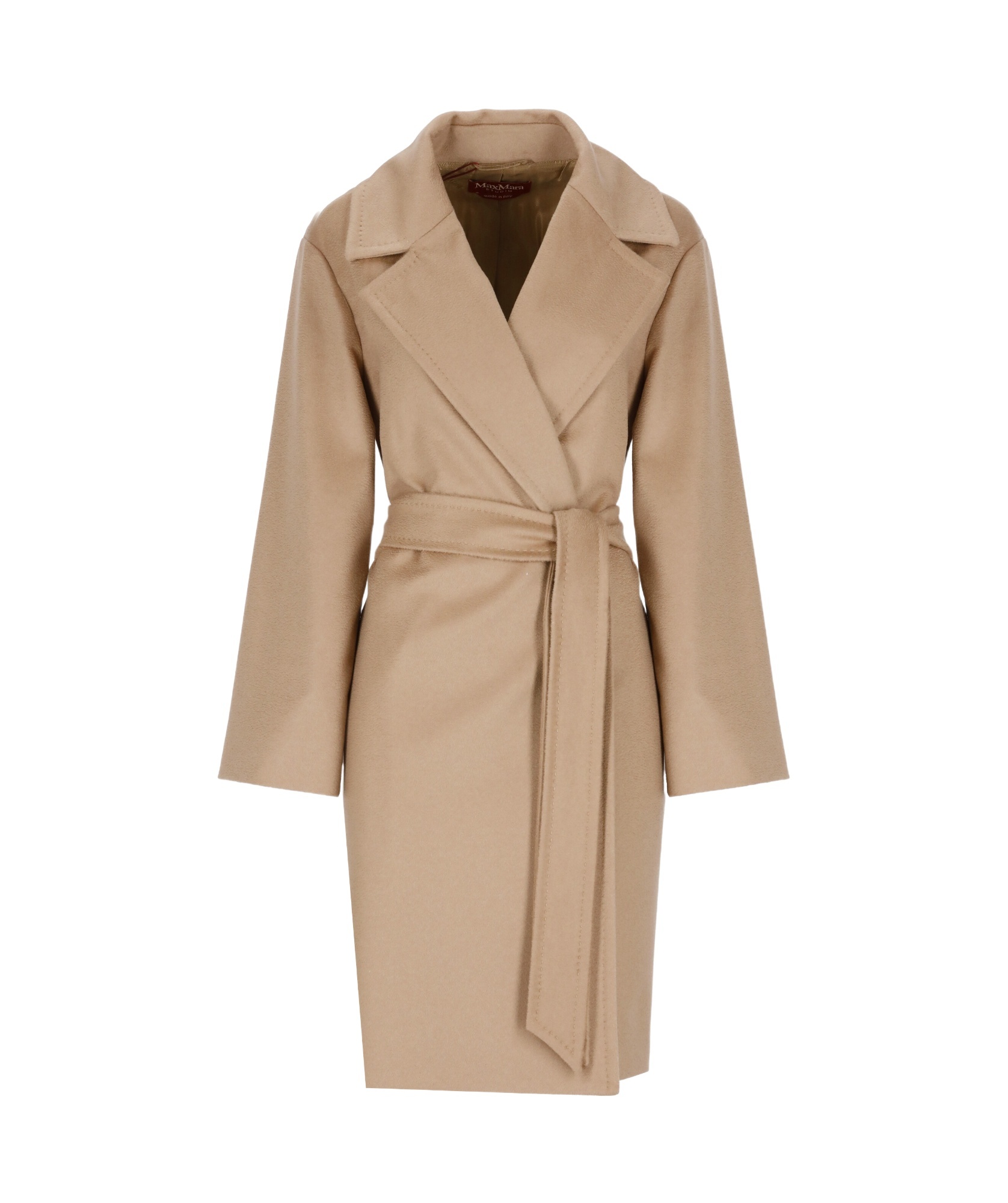 Max Mara Long-sleeved Coat In Nude