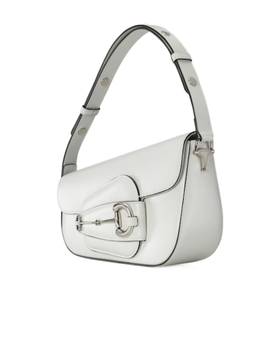 Gucci Mini Horsebit 1955 Shoulder Bag In White