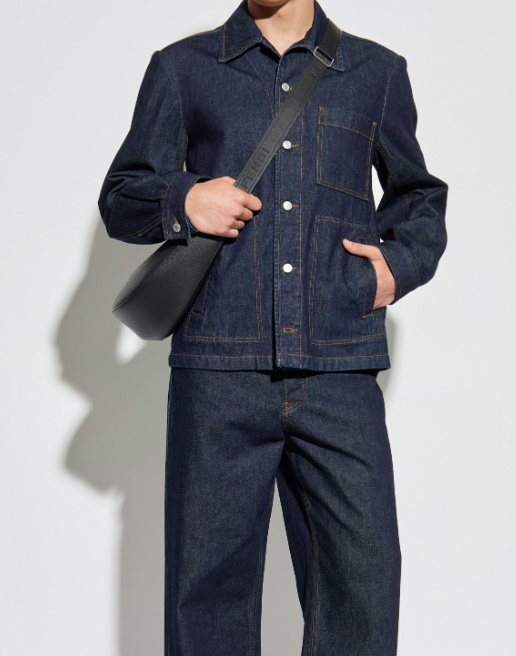 Dries Van Noten Lapel Long Sleeve Casual Jacket In Blue