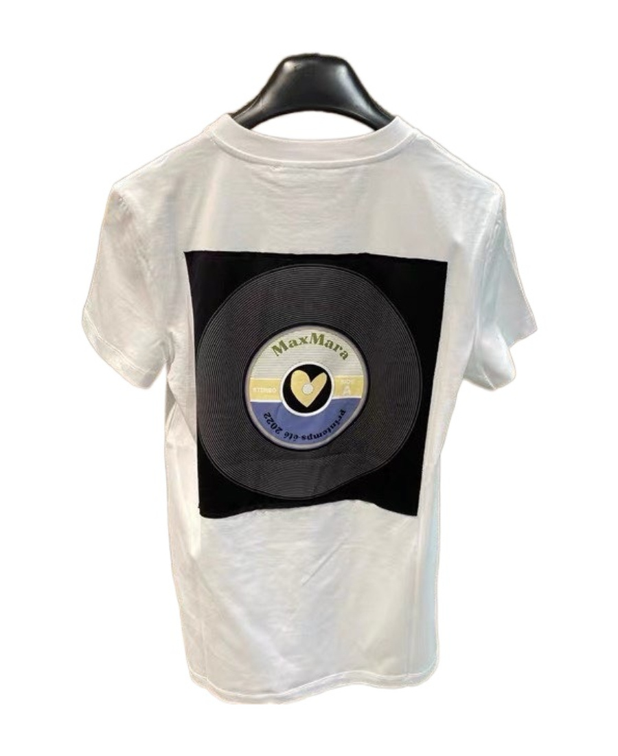 Max Mara Printed Pattern Short-sleeved T-shirt In White