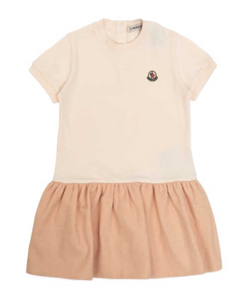 Moncler Short Sleeve Dress In Pink