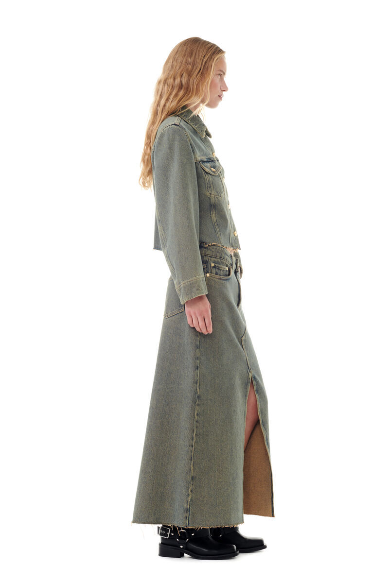GANNI OVERDYED HEAVY DENIM JACKET 
