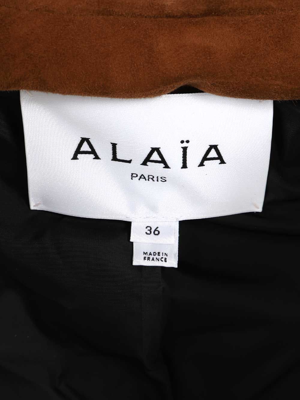 Alaïa Short Suede Blazer Jackets Brown In Brown