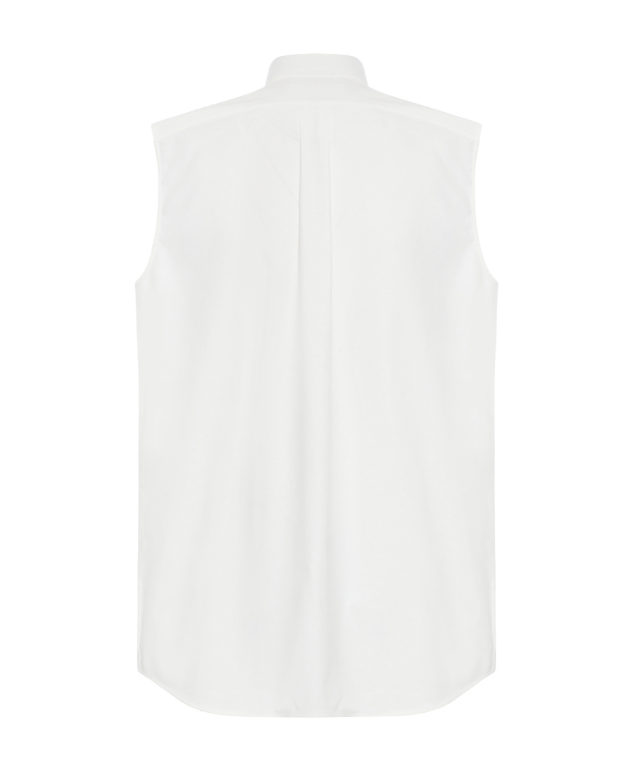 Prada Shirt Oxford Ricamo In White