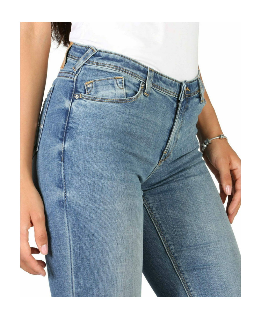 Emporio Armani Logo Details Jeans In Blue