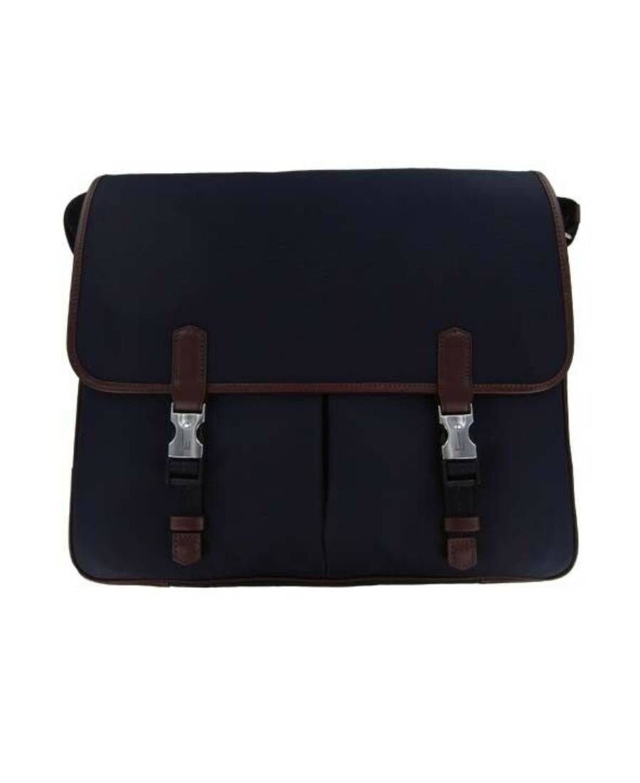 DUNHILL DARK BLUE FLIP SHOULDER BAG