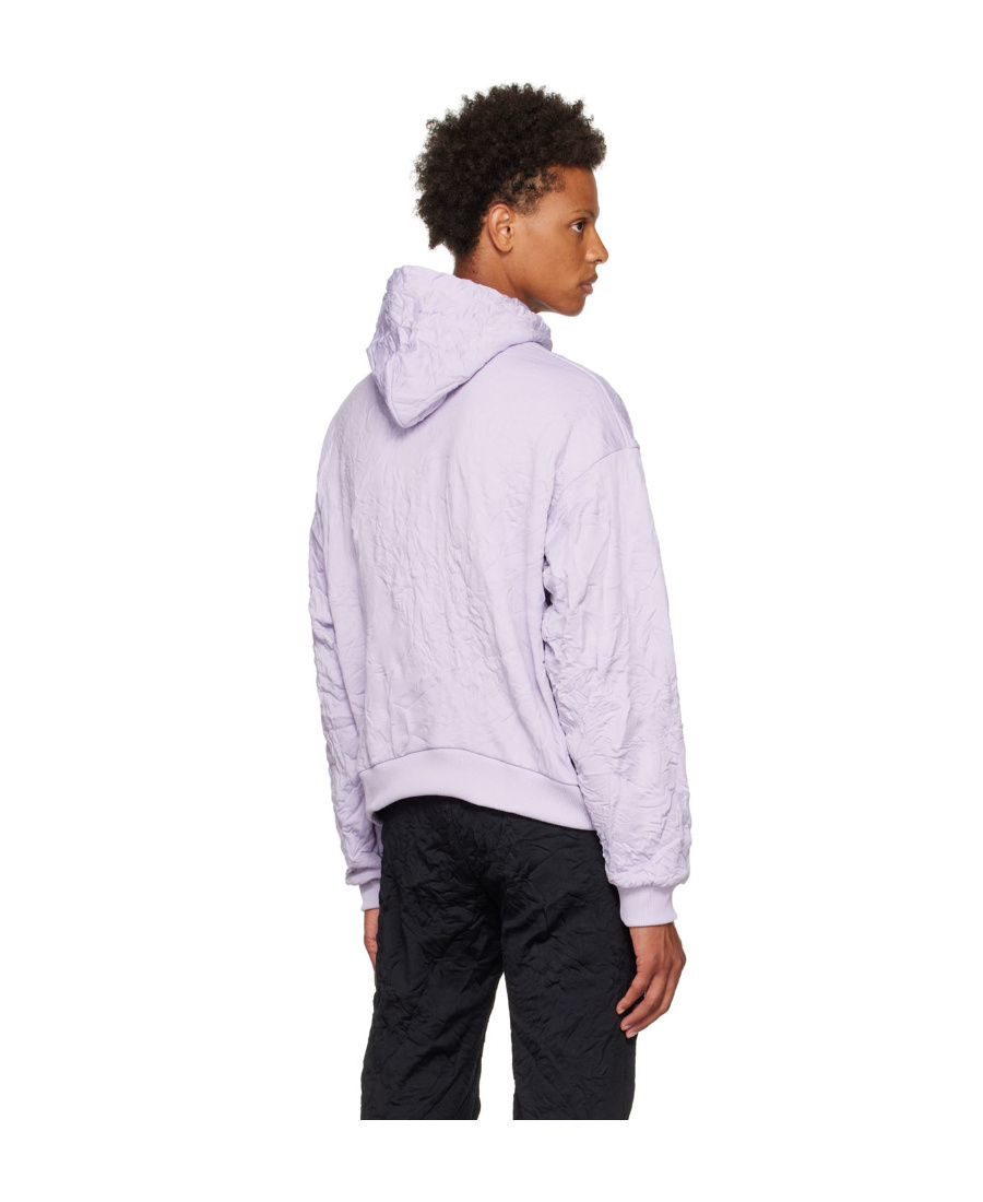 John Elliott Purple Crinkled Hoodie In Purple