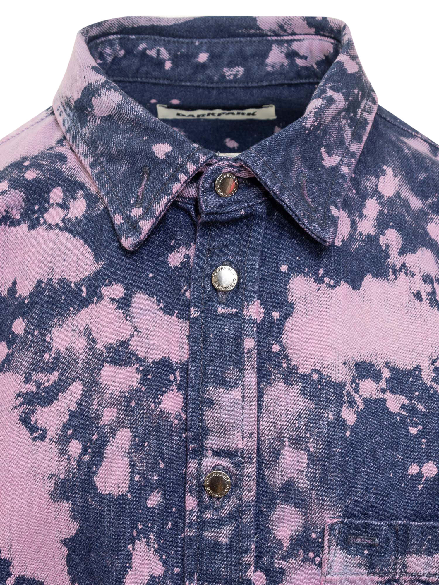 Darkpark Printed Button-down Shirt In Purple