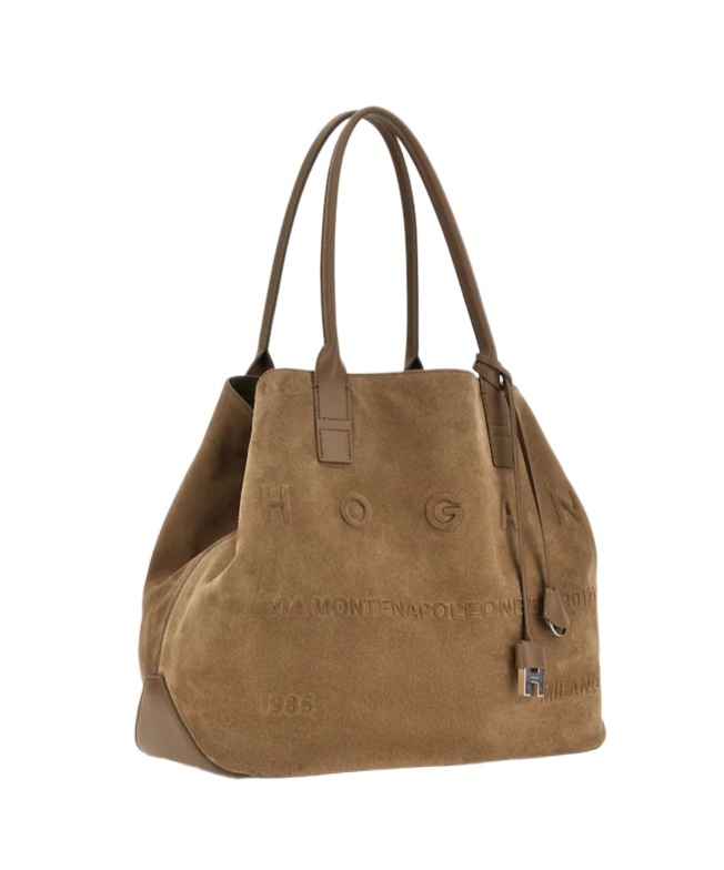 Hogan Address Suede Tote Bag