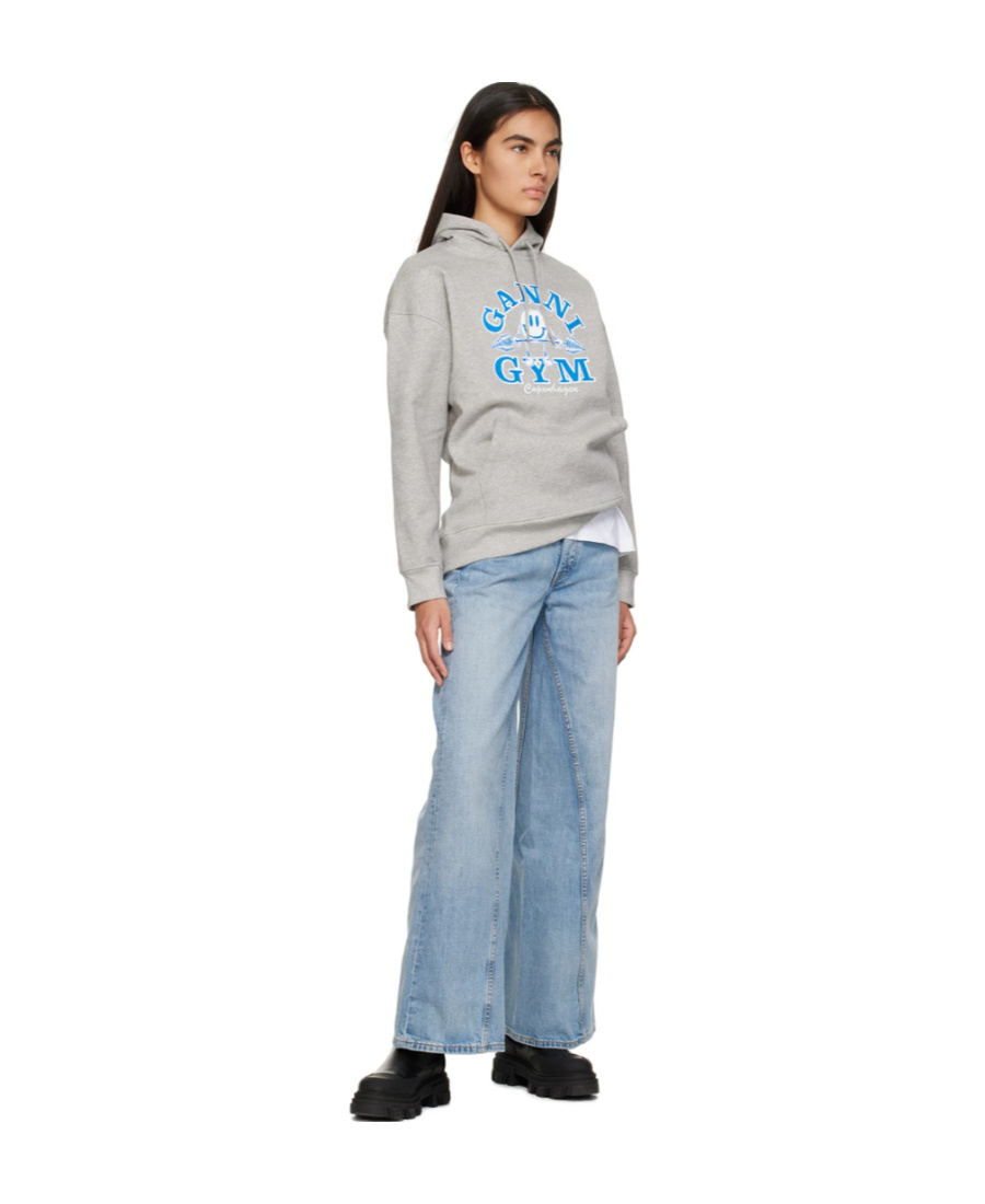 Ganni High-rise Wide-leg Jeans In Blue