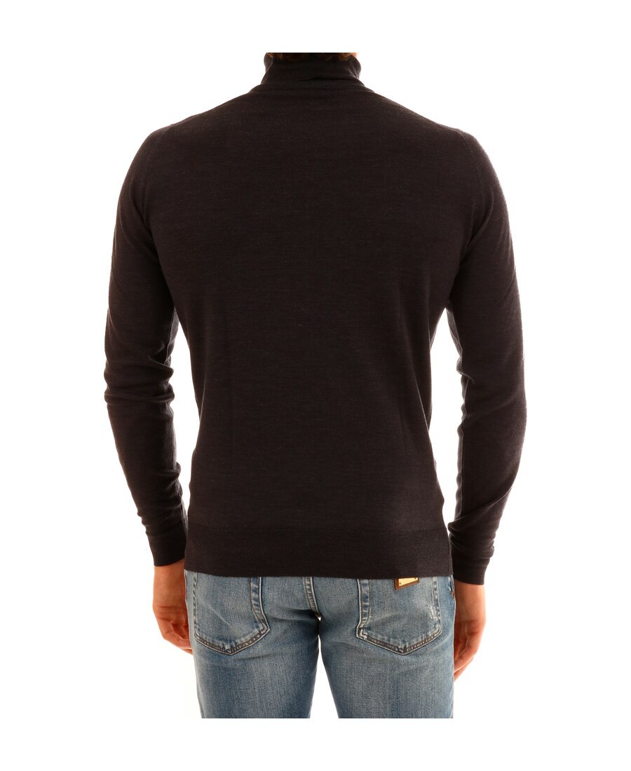 John Smedley Merinos Wool Turleneck Sweater In Black