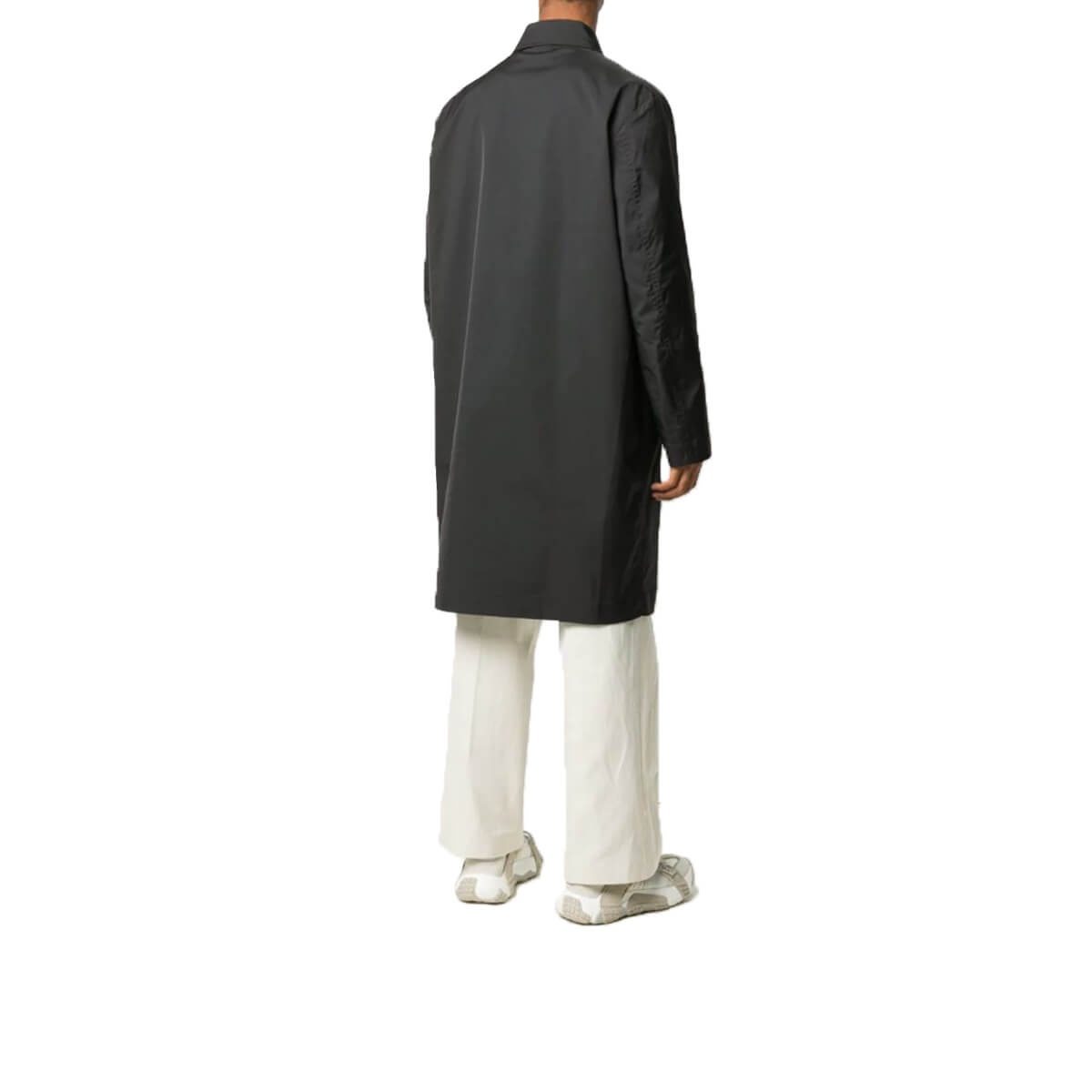 Valentino Single-breasted Mid-length Coat In Black