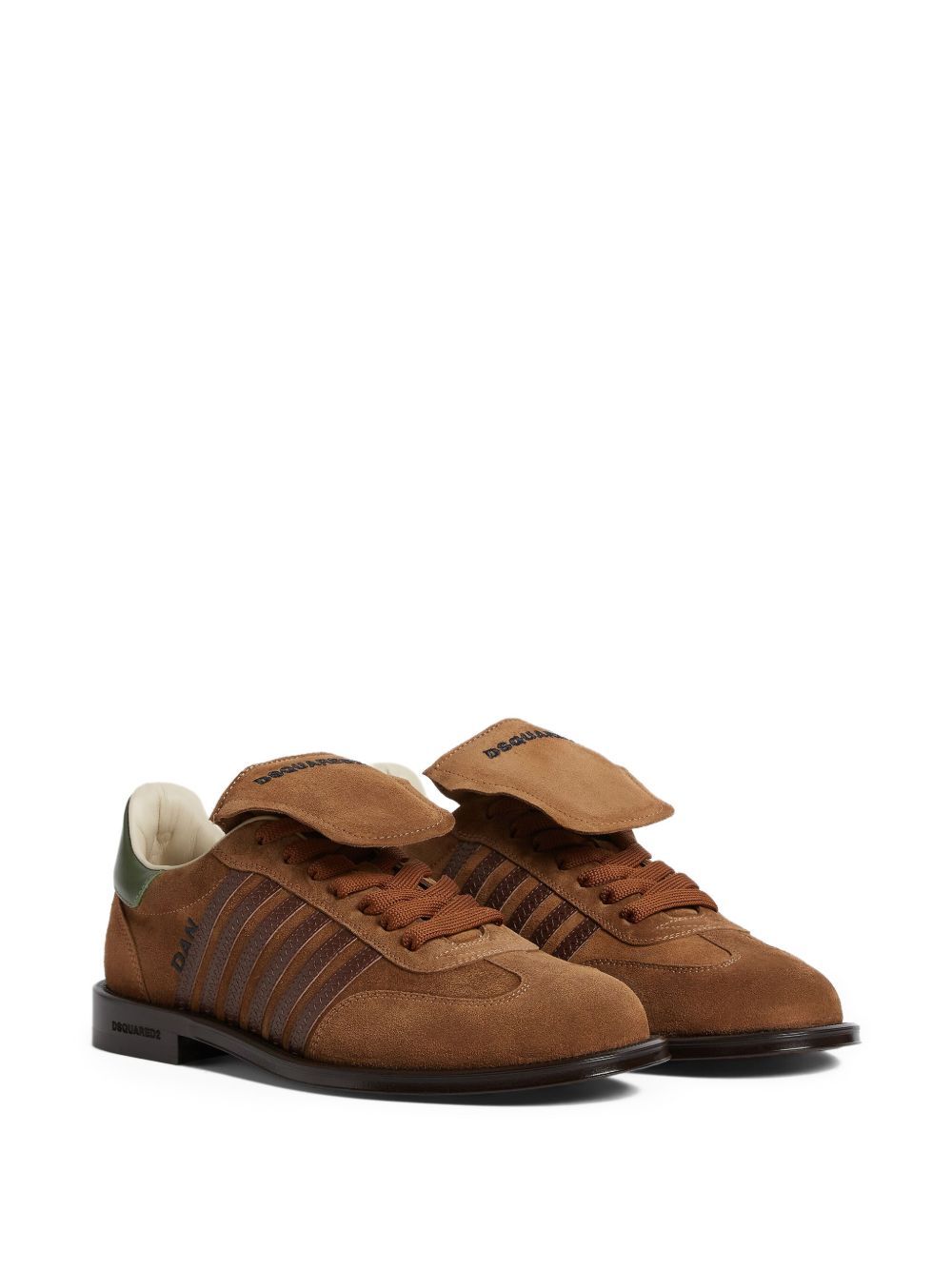 Dsquared2 Leather Derby Shoes In Brown