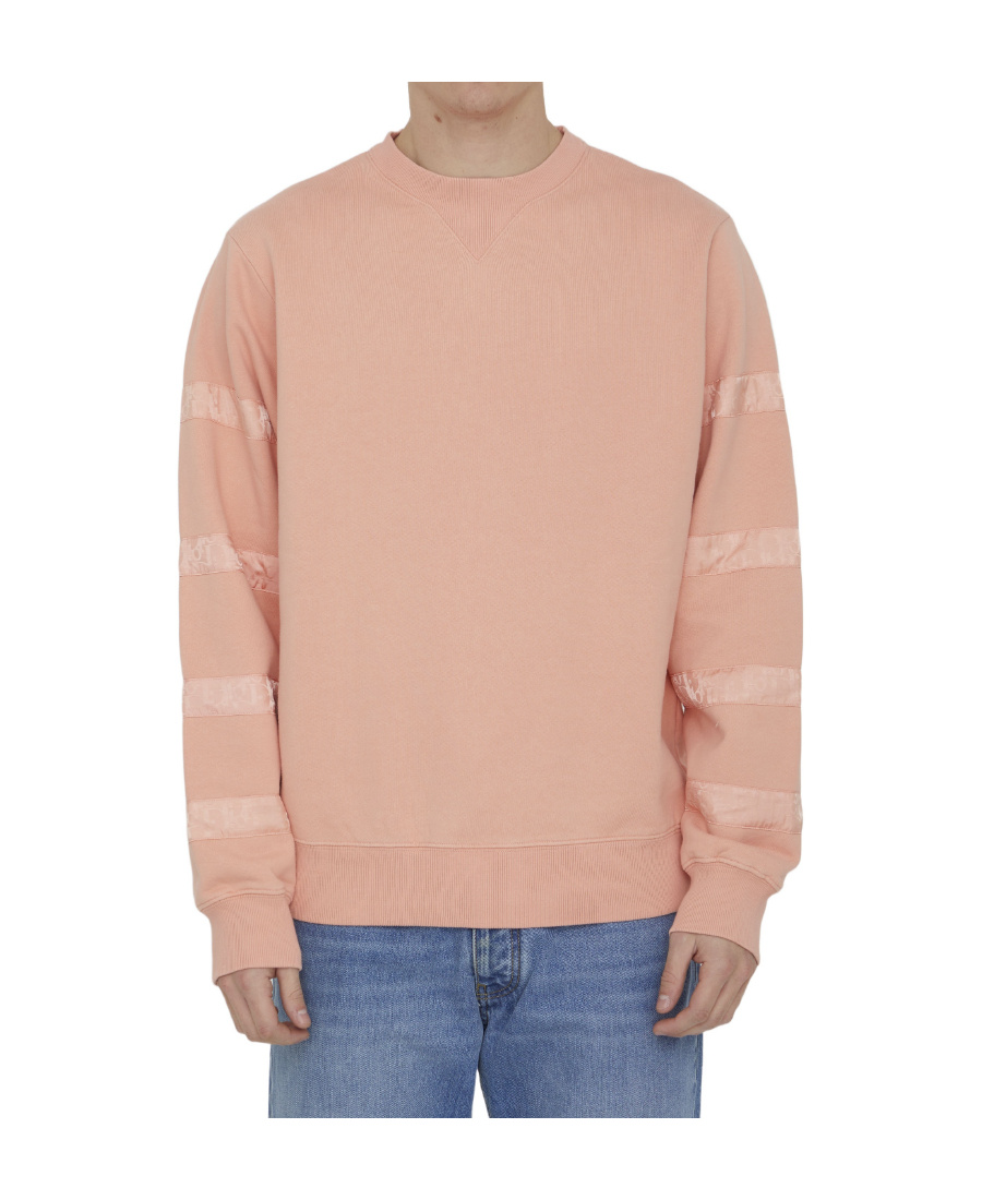 Shop Dior Long-sleeved Round-neck Sweater In Pink