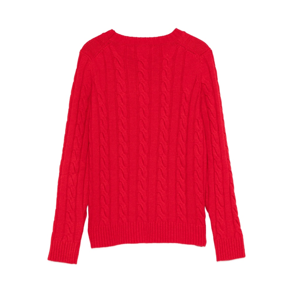 Gimaguas Braid Cable-knit Sweater In Red