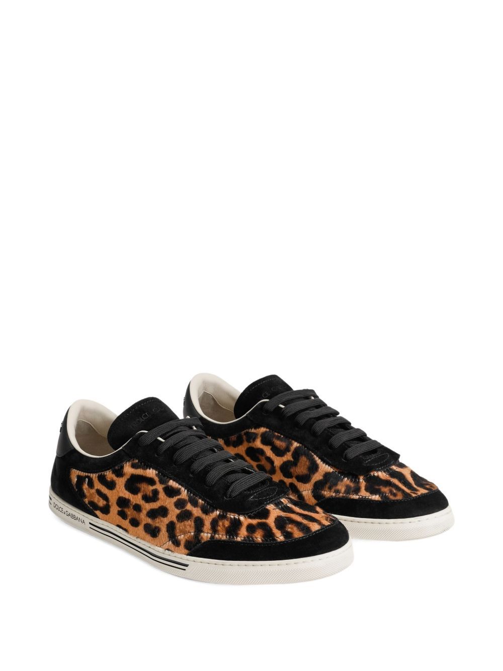 Dolce & Gabbana Saint Tropez Sneakers With Print In Black