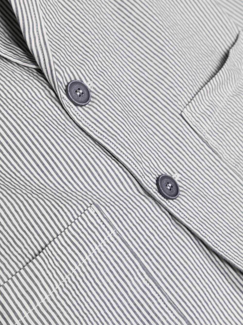Aspesi Pinstriped Single-breasted Blazer In Gray