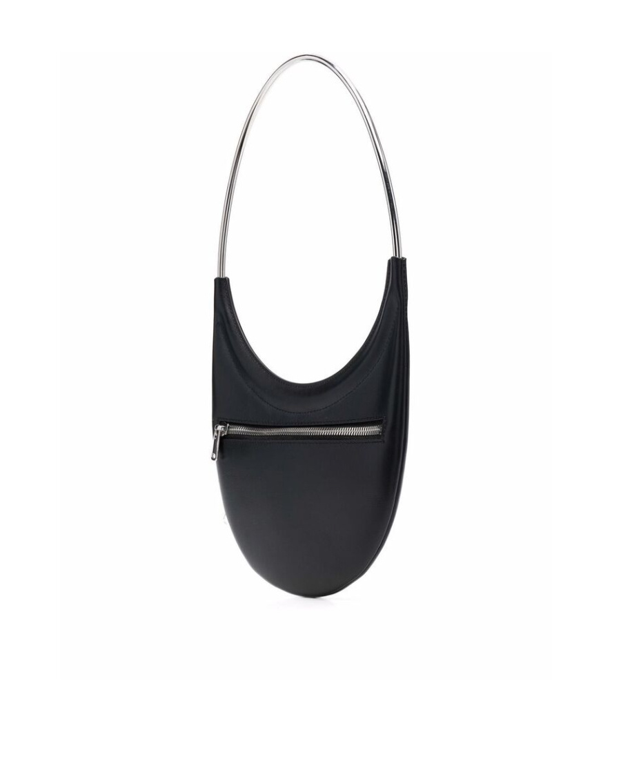 Coperni Ring Swipe Leather Shoulder Bag In Black