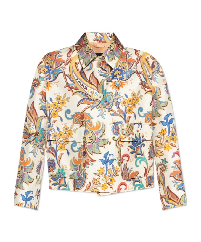 Etro Floral-print Cropped Jacket