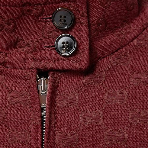 Gucci Canvas Pilot Jacket In Red