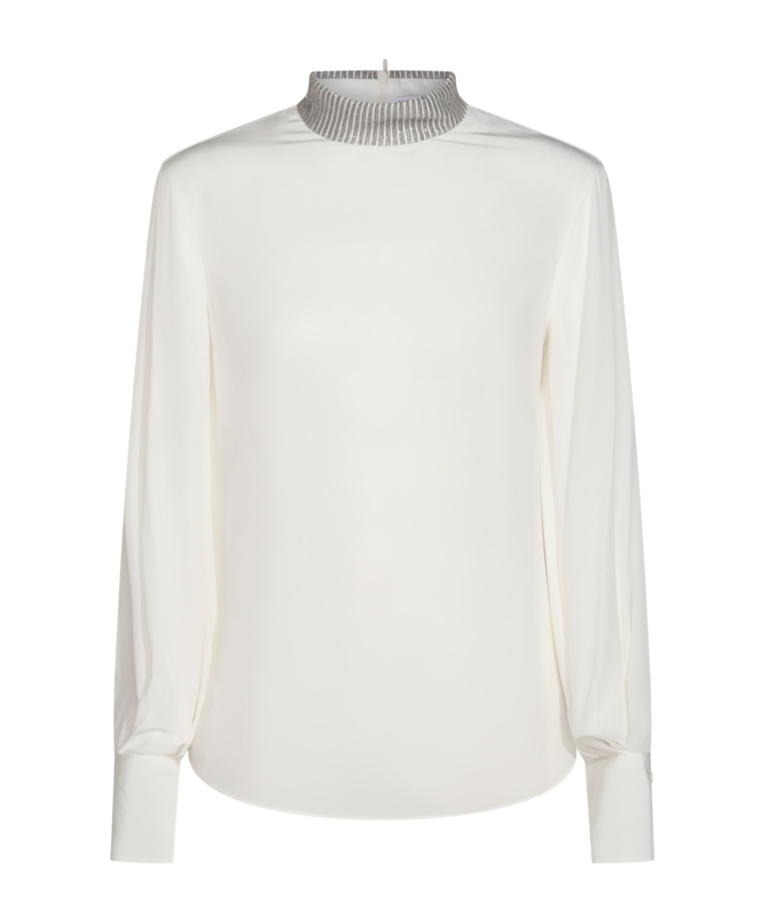 BRUNELLO CUCINELLI BRUNELLO CUCINELLI MONILI CHAIN DETAILED BLOUSE